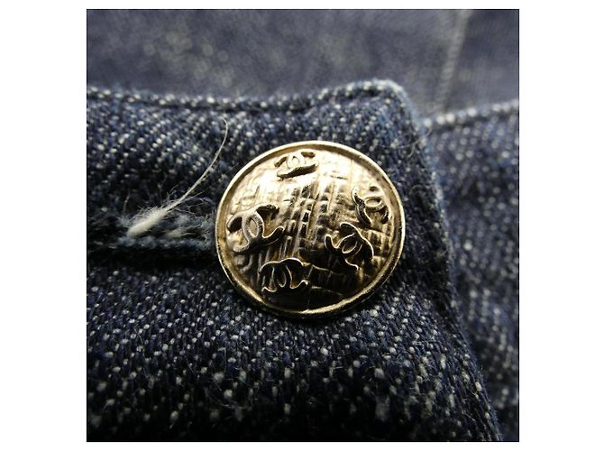Timeless Chanel Denim Jeans Blau Marineblau - Ansicht 6