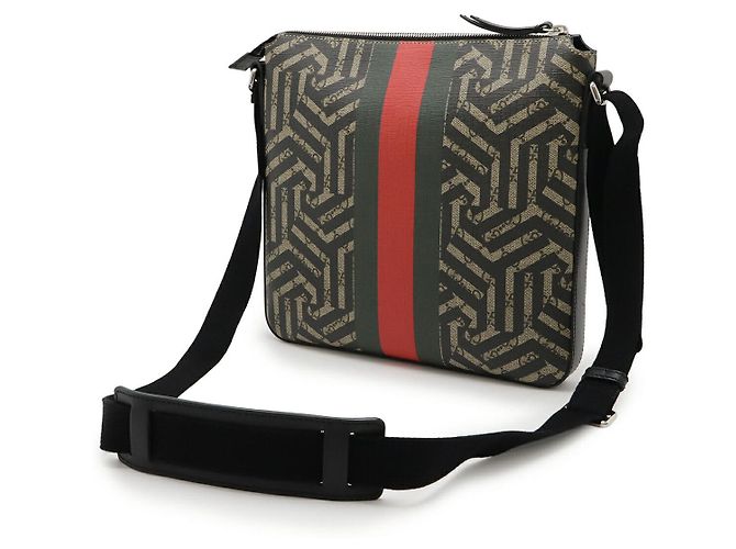 Borsa a tracolla Gucci GG Kaleido GG Supreme in PVC Nero Rosso Beige Verde - vista 2