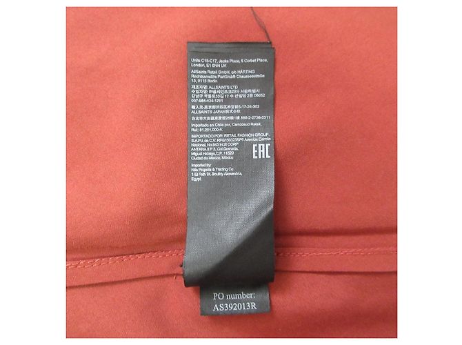 Autre Marque All Saints LIANA WAIMEA KLEID Chiffon-Kleid Rot - Ansicht 18
