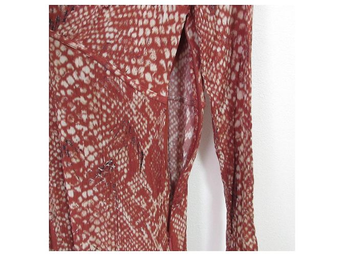 Autre Marque All Saints LIANA WAIMEA KLEID Chiffon-Kleid Rot - Ansicht 5