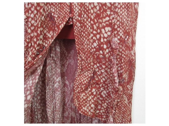 Autre Marque All Saints LIANA WAIMEA KLEID Chiffon-Kleid Rot - Ansicht 6