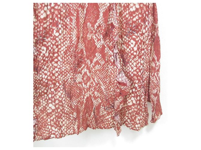 Autre Marque All Saints LIANA WAIMEA KLEID Chiffon-Kleid Rot - Ansicht 7