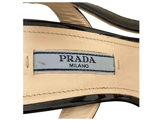 Sandali in vernice Prada Nero - vista 8