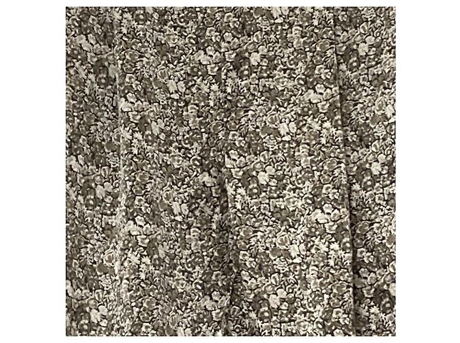 Autre Marque Calça curta de seda com estampa floral Drawer Marrom - vista 3