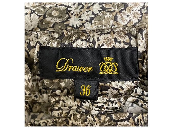 Autre Marque Calça curta de seda com estampa floral Drawer Marrom - vista 4