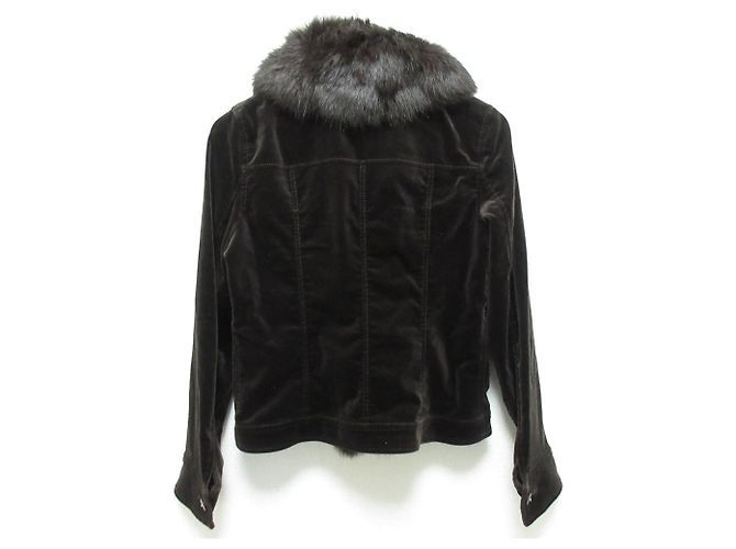 Autre Marque Chaqueta de piel de terciopelo Ingeborg Castaño - vista 2