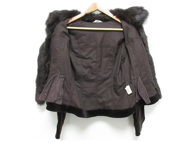 Autre Marque Chaqueta de piel de terciopelo Ingeborg Castaño - vista 3