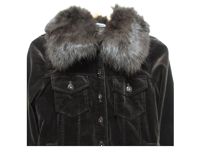 Autre Marque Chaqueta de piel de terciopelo Ingeborg Castaño - vista 4