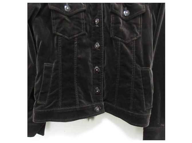 Autre Marque Chaqueta de piel de terciopelo Ingeborg Castaño - vista 6