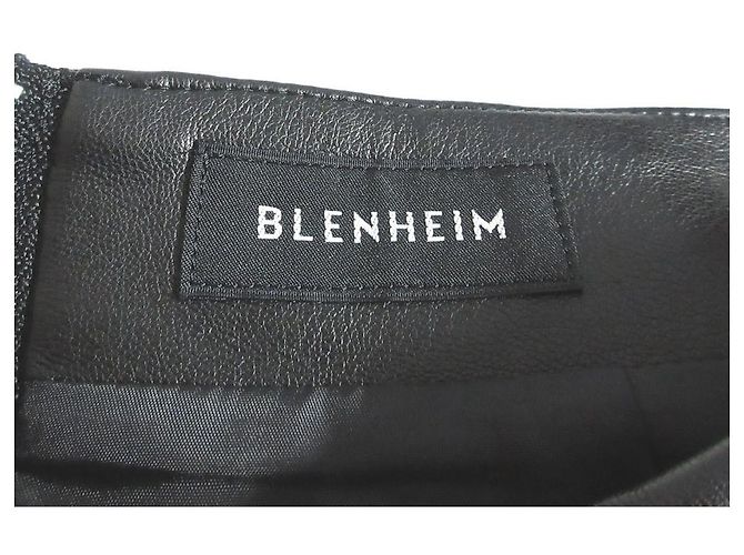Autre Marque Falda larga de imitación cuero Blenheim Negro - vista 4