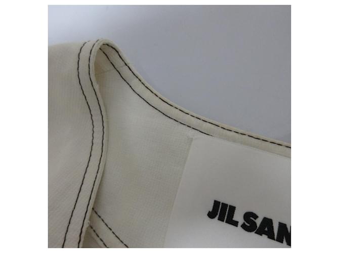 Camicetta Jil Sander con mezza zip Bianco Bianco sporco - vista 12