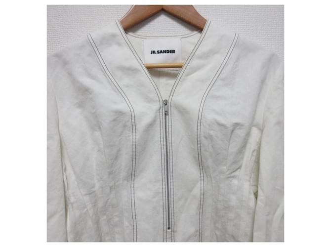Camicetta Jil Sander con mezza zip Bianco Bianco sporco - vista 4