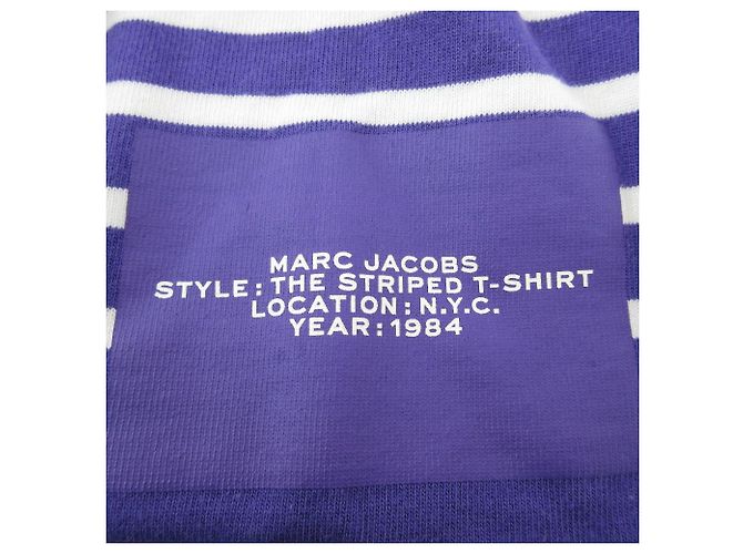 MARC JACOBS Gestreiftes Langarmshirt Cut and Sewn Lila - Ansicht 6
