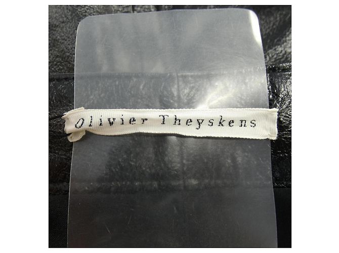 Autre Marque Lederhose Olivier Theyskens Schwarz - Ansicht 4