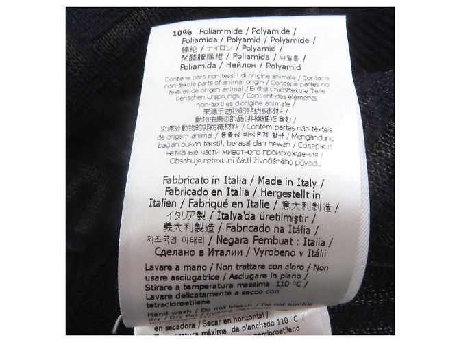 Fendi FF Logo Zucca Wollpullover Blau Marineblau - Ansicht 7