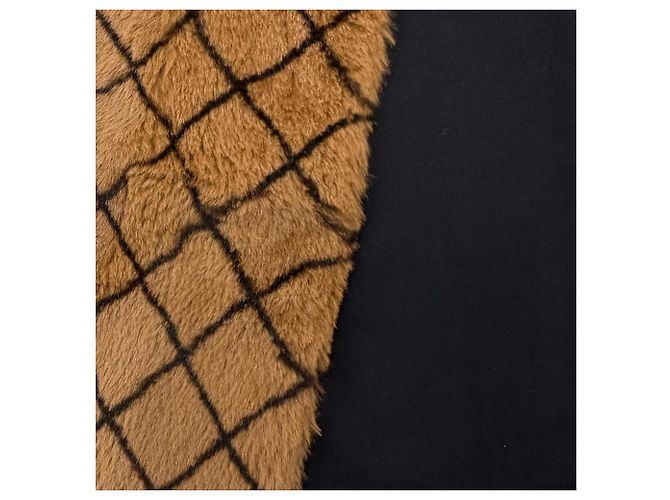 Timeless Stola CHANEL con ricamo logo Vintage Marrone Nero - vista 4
