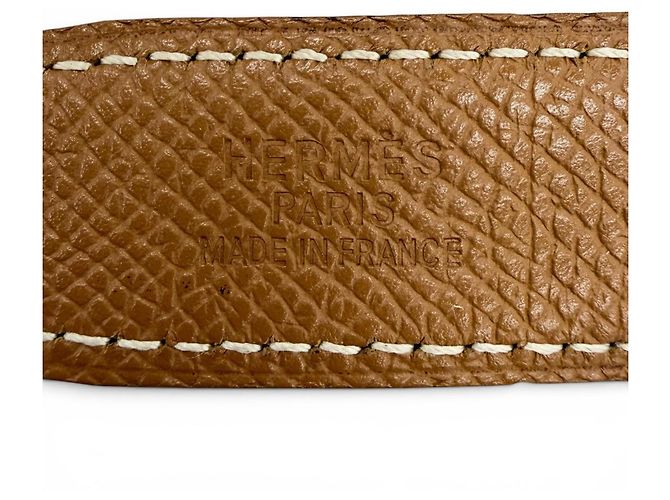 Hermès Cintura HERMES in pelle vintage Marrone Nero - vista 10
