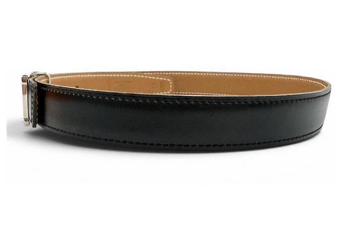 Hermès Cintura HERMES in pelle vintage Marrone Nero - vista 3