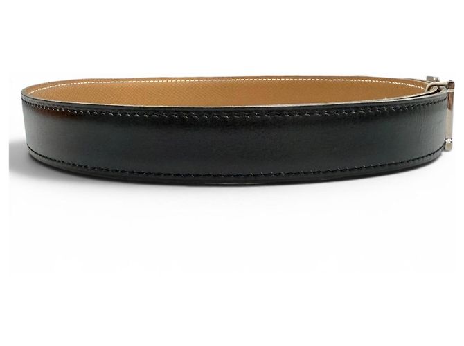 Hermès Cintura HERMES in pelle vintage Marrone Nero - vista 5
