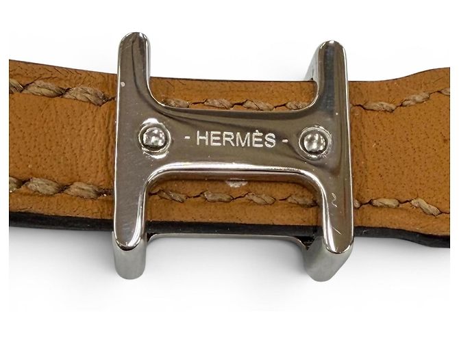 Hermès Bracciale Charm in Pelle Trench HERMES Nero - vista 10