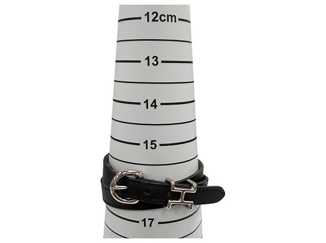 Hermès Bracciale Charm in Pelle Trench HERMES Nero - vista 13