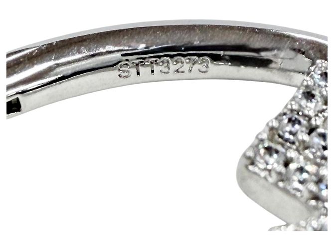 Céline Orecchini a lobo argentati Celine STT3273 con logo in strass Argento - vista 11