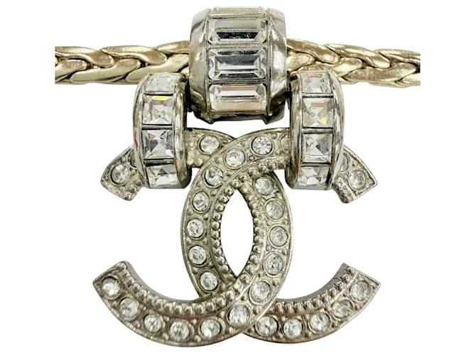 Timeless Collana Choker Chanel A23P Coco Mark con perline Argento D'oro - vista 7