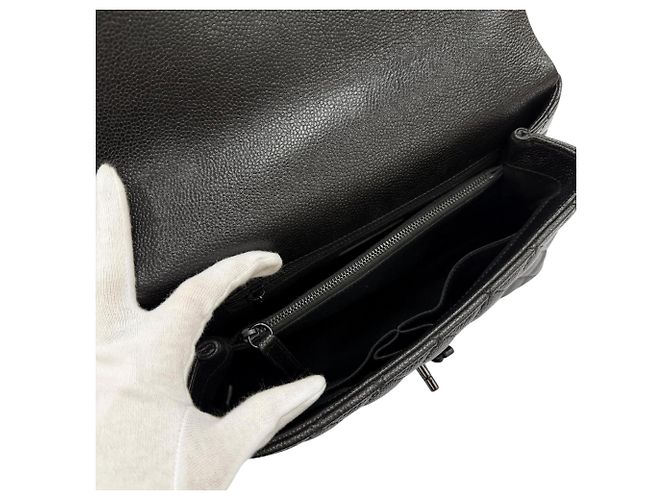 Chanel A92991 Coco Handle 29 Top Caviar Skin Flap Bag Nero - vista 5