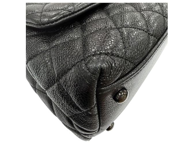Chanel A92991 Coco Handle 29 Top Caviar Skin Flap Bag Nero - vista 6