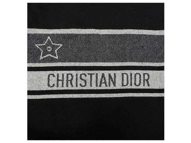 Stola in lana Christian Dior in nero e grigio Marrone - vista 5