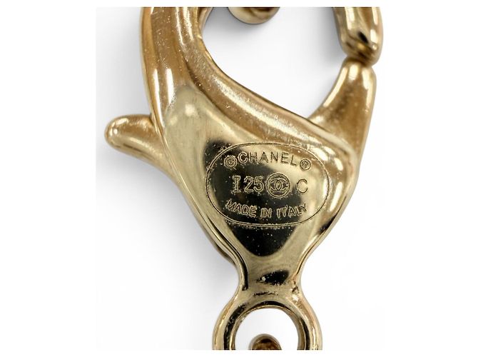 Collana Chanel Motivo Floreale con Perle e Strass D'oro - vista 8