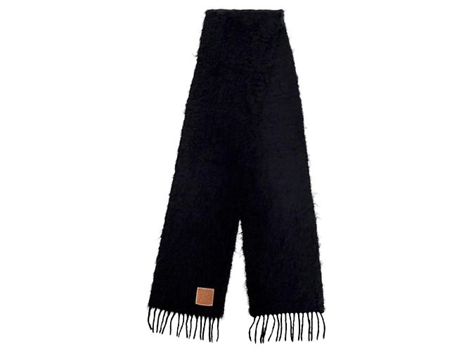 Stola lunga in lana di mohair Loewe Nero - vista 3