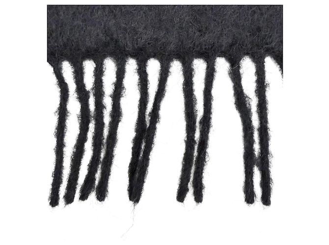 Stola lunga in lana di mohair Loewe Nero - vista 5