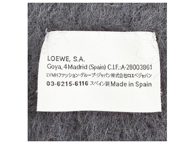 Stola lunga in lana di mohair Loewe Nero - vista 7