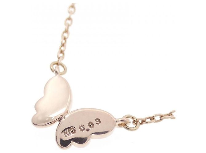 Autre Marque Collana Butterfly in Diamanti K10PG Rosa - vista 4