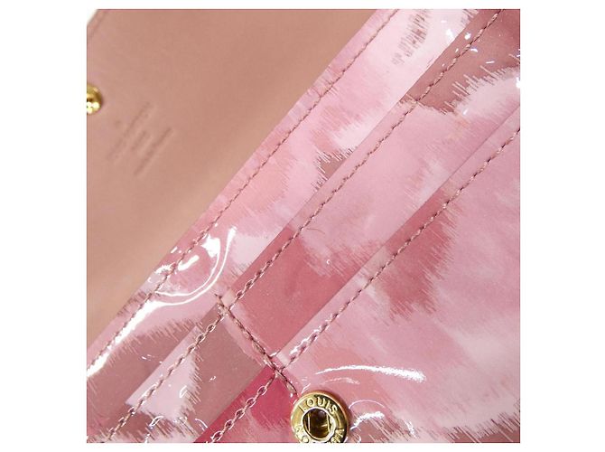 Cartera larga Louis Vuitton Monogram Vernis Flower Ikat Rosa - vista 7