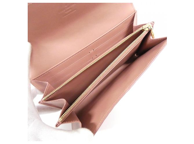 Cartera larga Louis Vuitton Monogram Vernis Flower Ikat Rosa - vista 9
