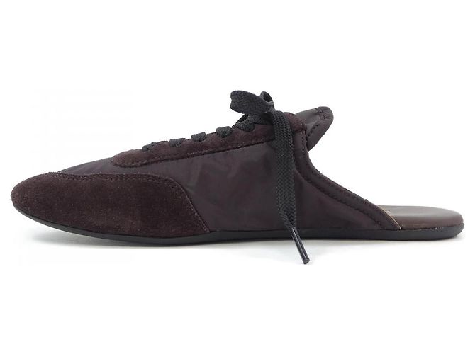 Prada COLLAPSE RE-NYLON Wildleder-Schuhe Braun - Ansicht 2