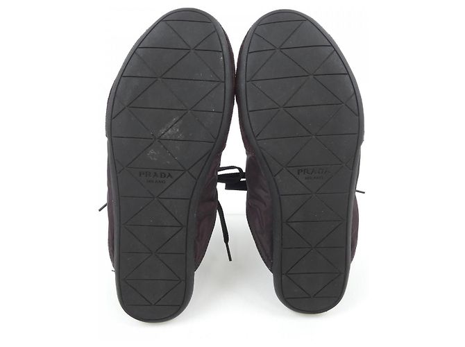 Prada COLLAPSE RE-NYLON Wildleder-Schuhe Braun - Ansicht 4