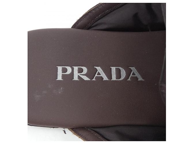 Prada COLLAPSE RE-NYLON Wildleder-Schuhe Braun - Ansicht 6