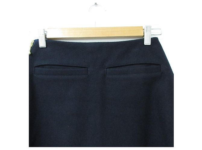 Autre Marque Falda evasé de lana Melton MADISONBLUE Azul Azul marino - vista 5