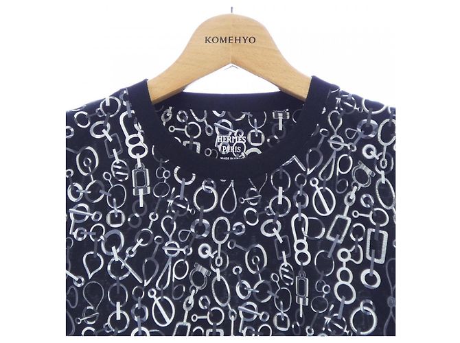 Hermès Camiseta de algodón DO RE BOUCLES Hermes Negro - vista 5