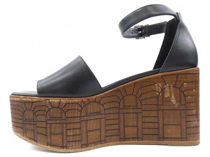 Hermès Sandali Illusion in pelle di vitello Hermes Nero - vista 2