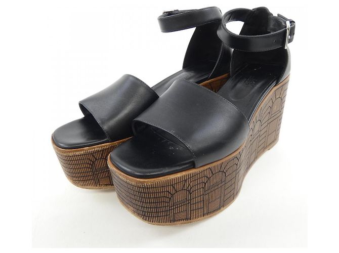 Hermès Sandali Illusion in pelle di vitello Hermes Nero - vista 3