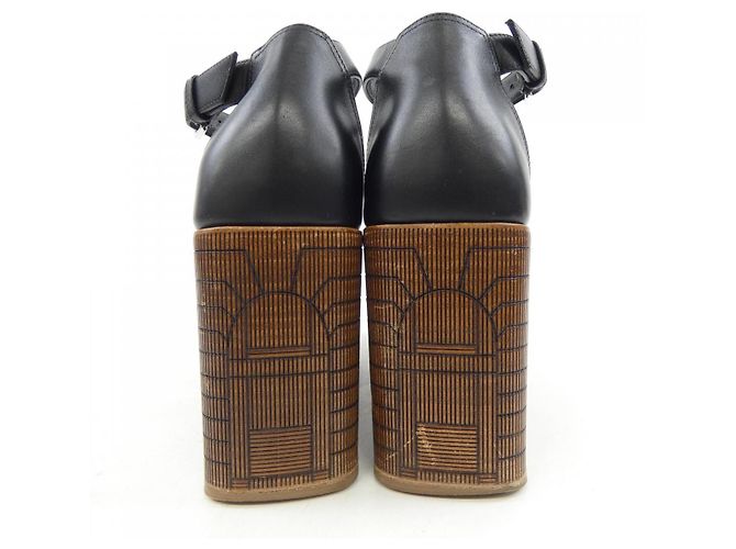 Hermès Sandali Illusion in pelle di vitello Hermes Nero - vista 5