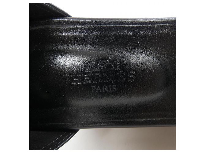 Hermès Sandali Illusion in pelle di vitello Hermes Nero - vista 6