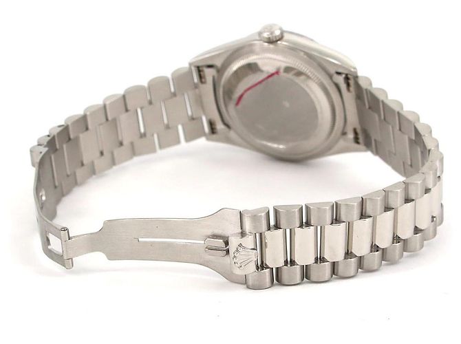 Rolex Day-Date Uhr aus Platin Blau - Ansicht 6