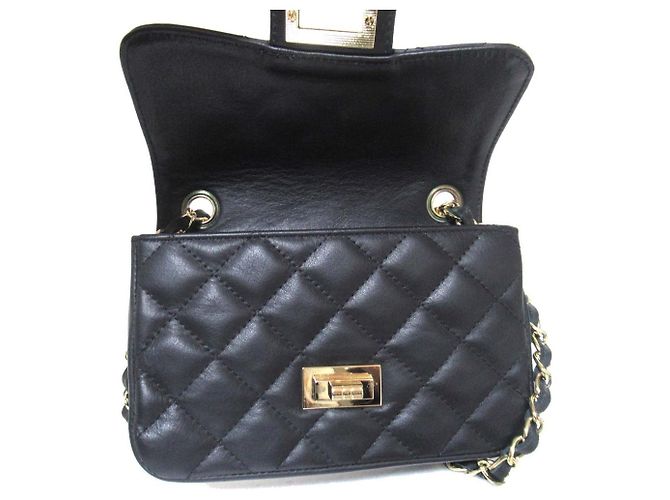 Autre Marque Bolsa de ombro acolchoada em couro AULENTTI Preto - vista 6