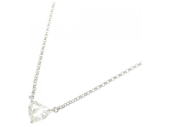 Autre Marque Collana a Cuore di Diamanti PT900 PT850 Argento - vista 2