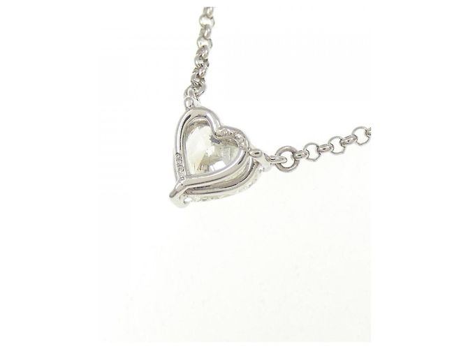 Autre Marque Collana a Cuore di Diamanti PT900 PT850 Argento - vista 4